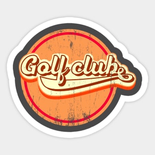 golf club retro Sticker